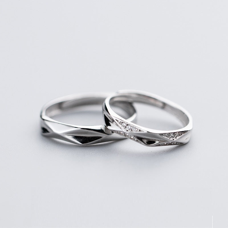 Silver Couple Rings for Men and Women (S925)