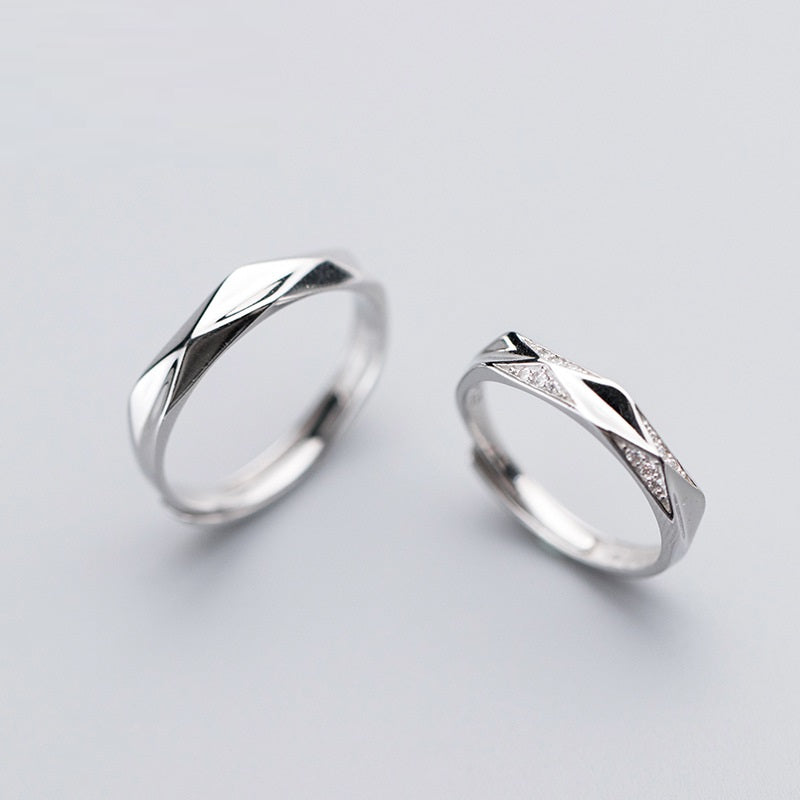 Silver Couple Rings for Men and Women (S925)