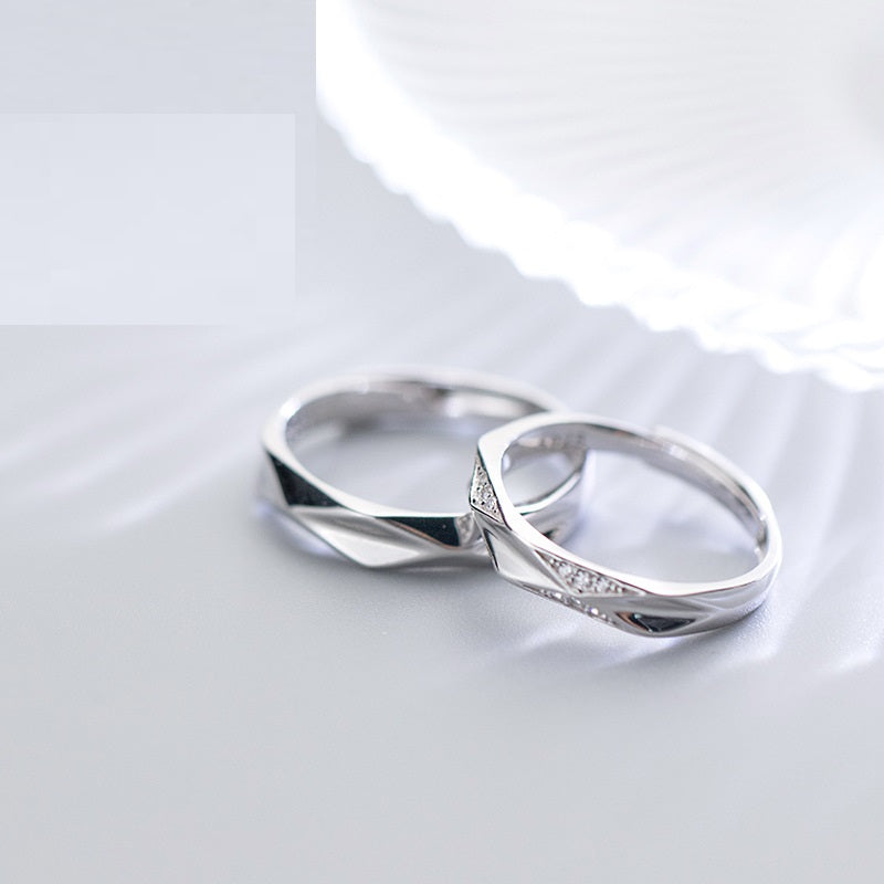Silver Couple Rings for Men and Women (S925)