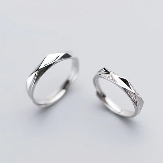 Silver Couple Rings for Men and Women (S925)